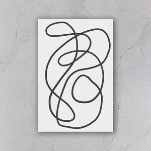 Expressive Marker 2 | Printable Wall Art | Artist Created Scandinavian Line Paint Stroke Art, minimalist gallery wall art