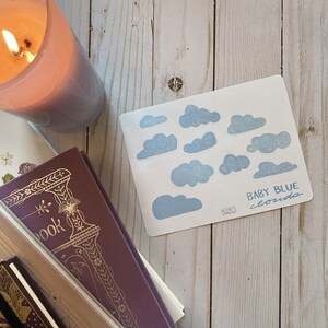 Baby Blue Clouds - Planner and Bujo Decorative and Header Sticker Sheet