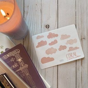Coral Clouds - Planner and Bujo Decorative and Header Sticker Sheet