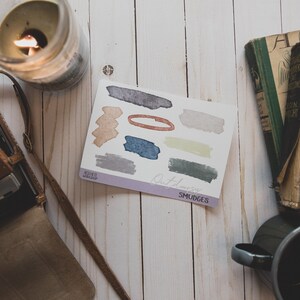 Outdoorsy Smudges - Planner en Bullet Journaling Stickers - Header, Highlighter stickers, Happy Planner Stickers, Werk, Persoonlijke Stickers