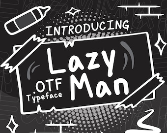 Lazy Man: una tipografía personalizada escrita a mano