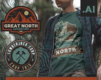 Paquete de fuentes y vectores The Great North