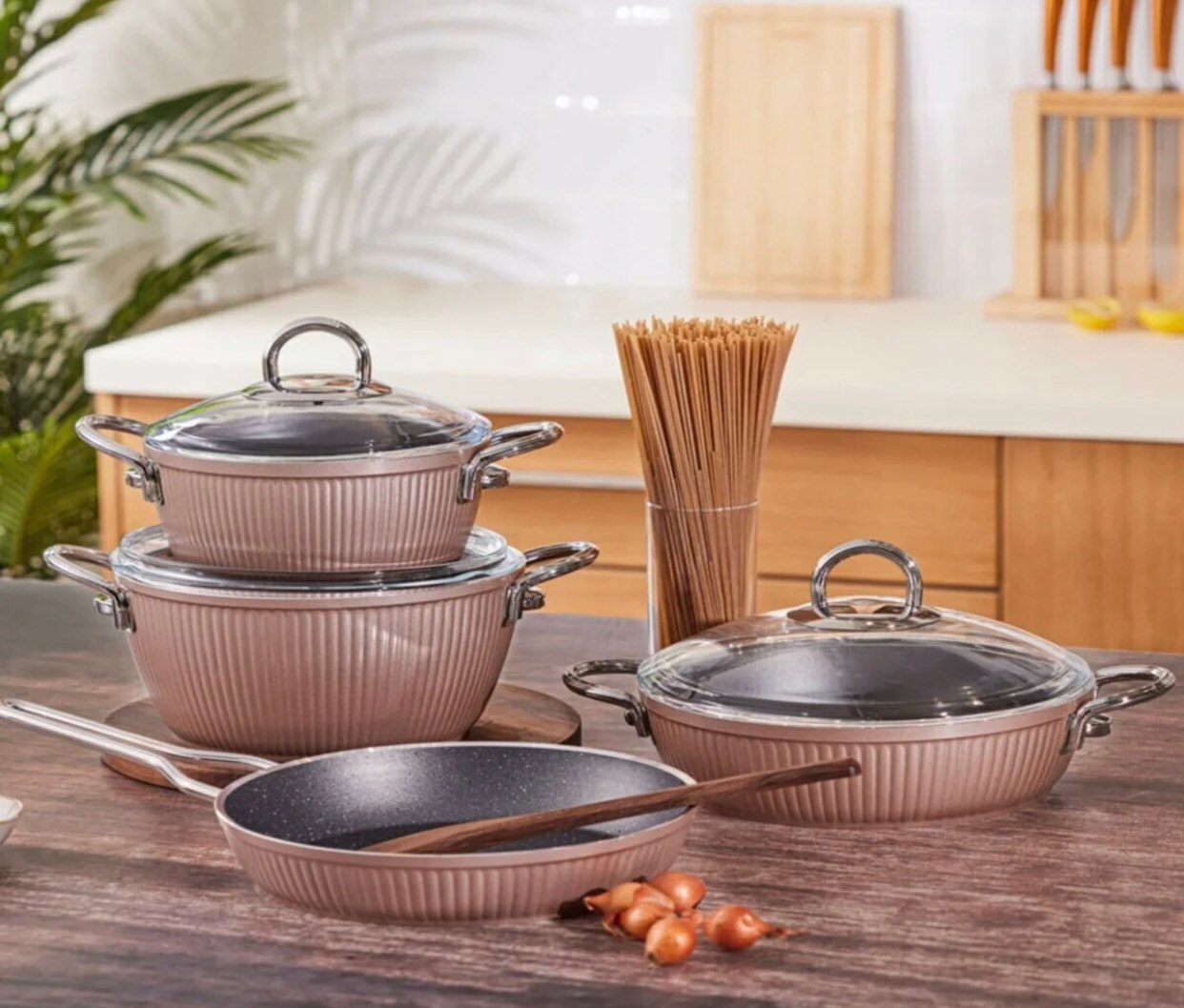 7 pcs stone cookware set ultra luxury cookware set Stone Etsy