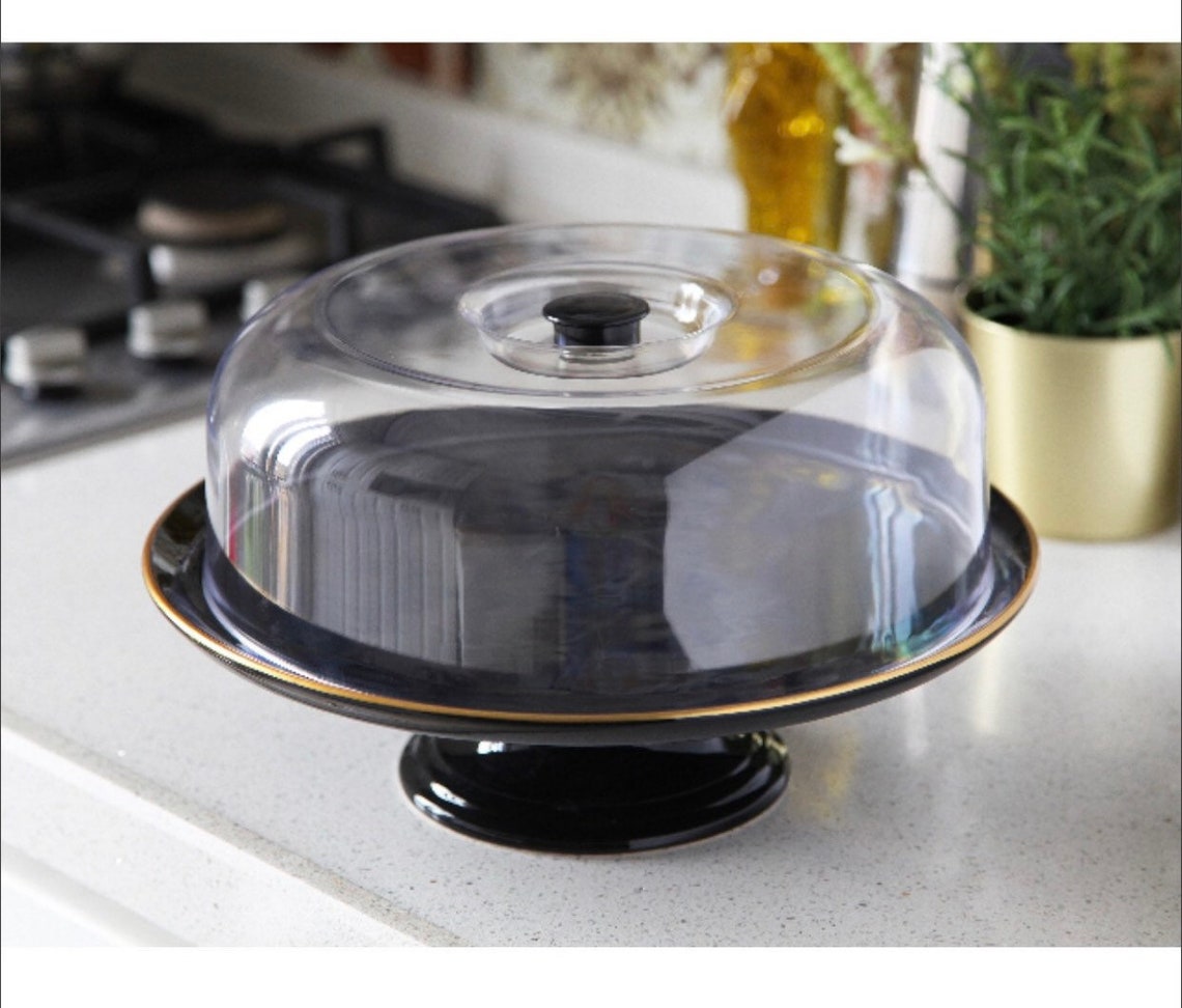 Ceramic Cake Stand Cake Dome ceramic Cake Dome 30 Cm Cake Etsy