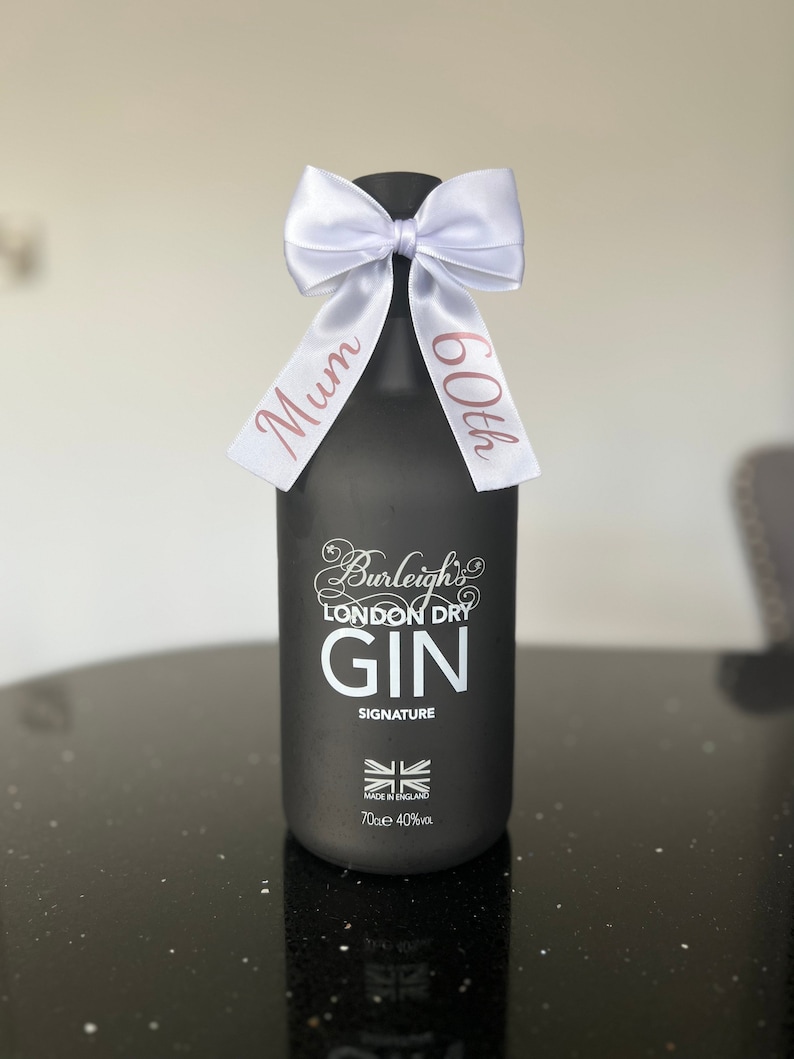 Personalised bow, 21st birthday, 30th birthday gifts for her, 50th birthday, personalised gift, champagne, Prosecco, gin gift wrapping