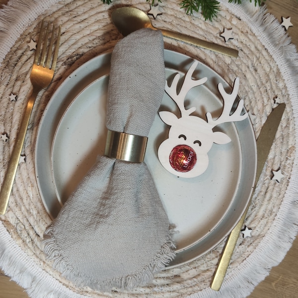 Rudolf mit der roten Nase - Anhänger mit Lindt Lindor Kugeln / Christbaumschmuck / Weihnachten / Adventskalender / Geschenkanhänger/ Deko