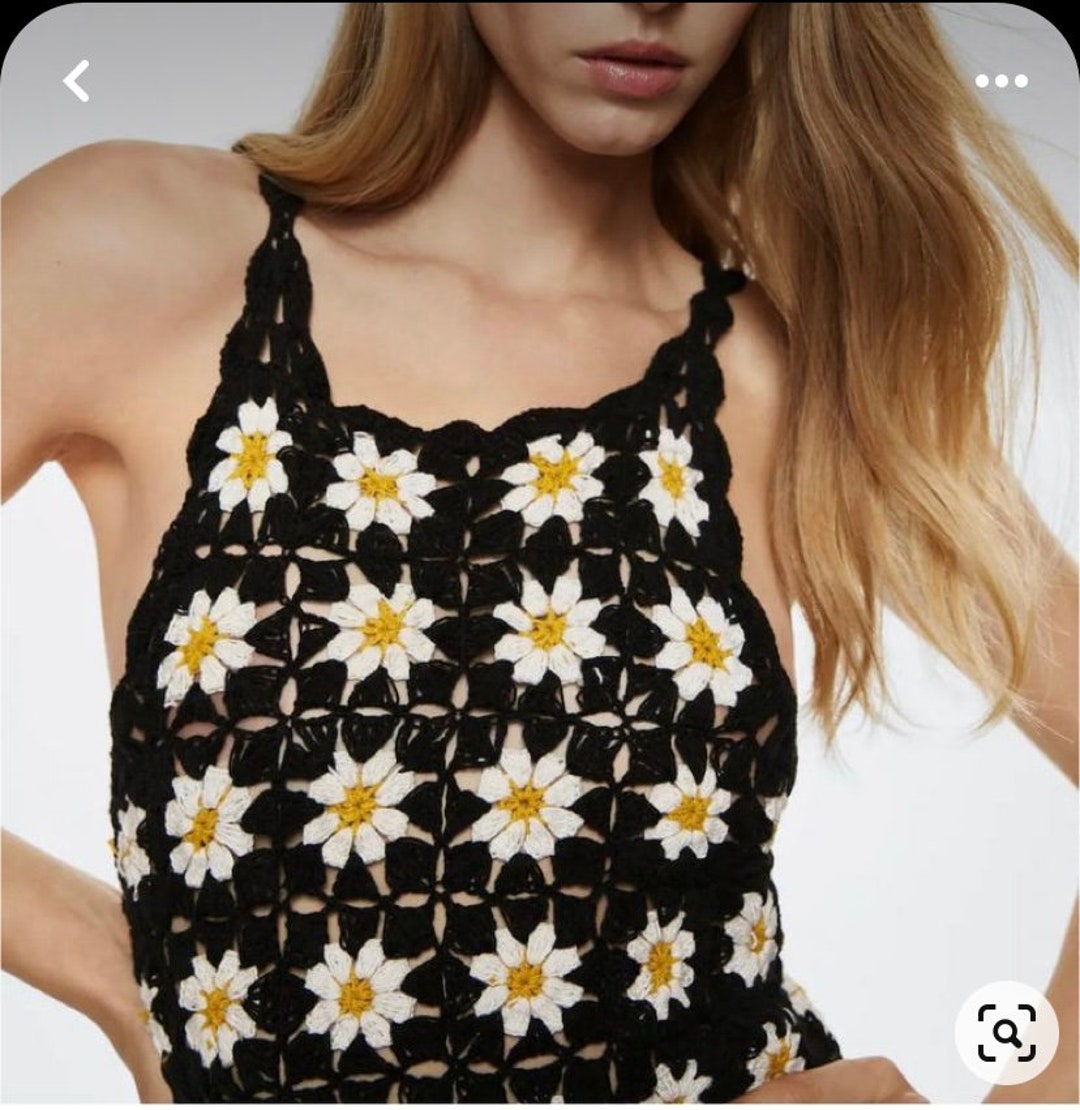 完売品⭐︎gypsohila⭐︎Daisy Crochet Strap[Long] Pattern + Video Tutorial Crochet Bag Strap, Daisy Flower