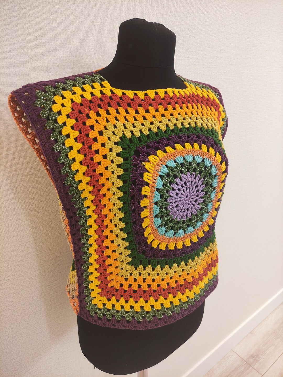 Crochet Summer Blouse, Sand