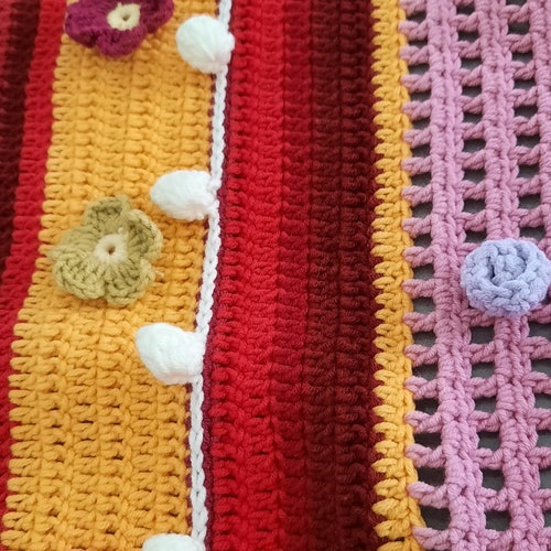 Crochet bohemian shops shawl, crochet vintage shawl