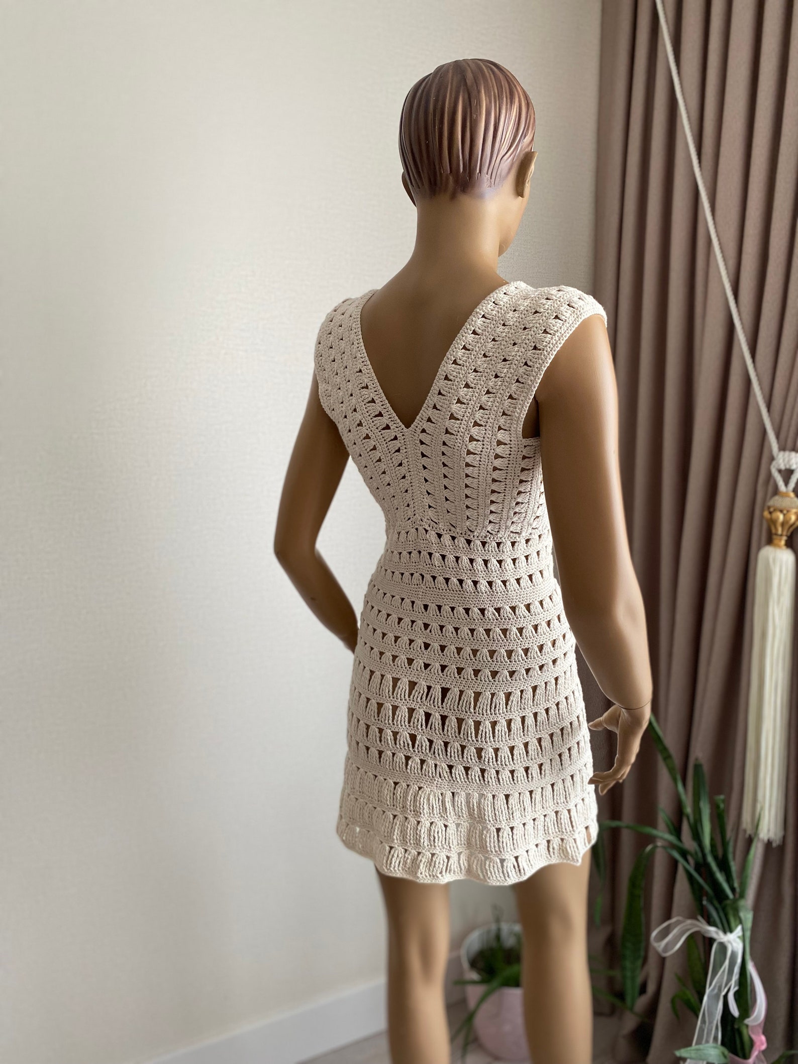 Jennifer Aniston Dress Jennifer Aniston Beach Dress Crochet Etsy