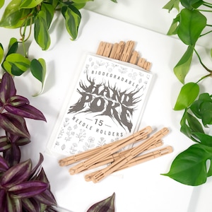 Stick Poke Tattoo Needle Holders: Biodegradable Hand Poke Tools - Pack of 15