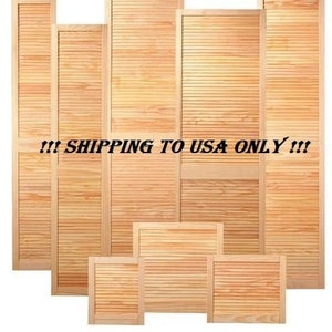 Louvered Doors - Shutter Doors Windows Panels 494 mm (~19 1/2") width - Shipping to USA ONLY