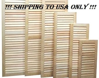 Louvered Doors - Open Vented Louvre Door - Shutter Doors Windows Panels - 444 mm (~ 17 1/2") width - Shipping to USA Only