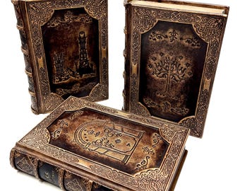 Lord of the Rings Leather Edition | Hand‑Bound Tolkien Books | Collector Fantasy Set | english version