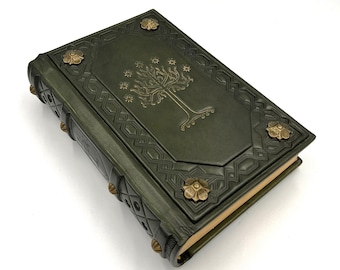 Lord of the Rings leather journal, Medieval styled book, The Tree of Gondor, Tolkien sketchbook, art fantasy, White Tree of Gondor