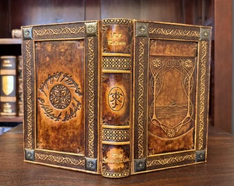 Leather bound The Silmarillion book, Tolkien book, english version.