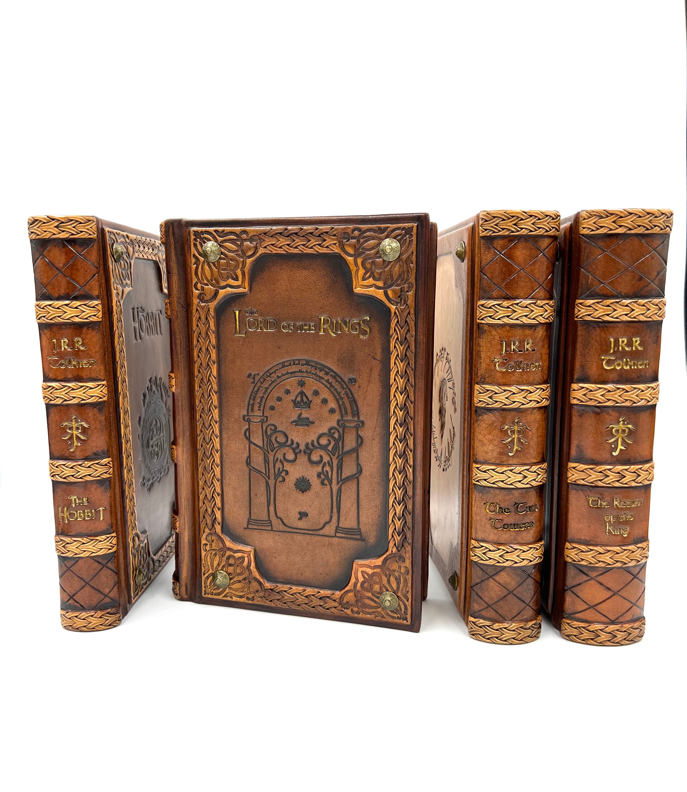 The Lord of the Rings Leather Books the Hobbit Book Etsy