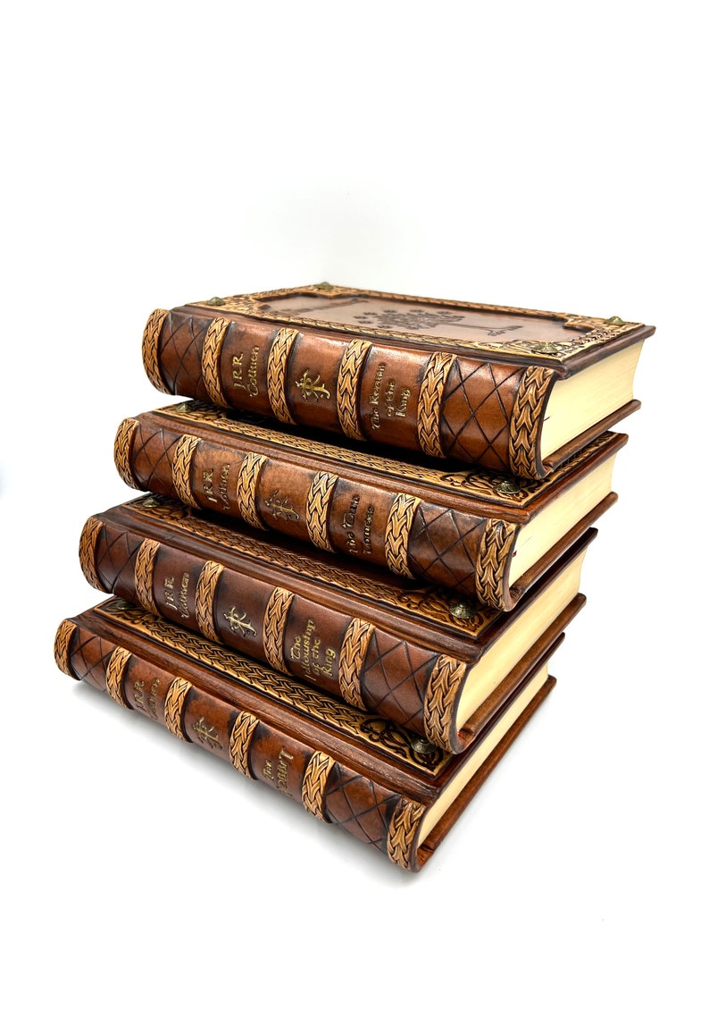 The Lord of the Rings Leather Books the Hobbit Book Etsy The Lord of the Rings Leather Books the Hobbit Book Etsy