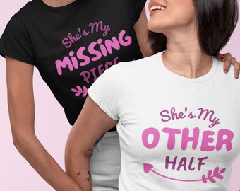 Lesbian Couples, Anniversary Gift, Matching Shirts, Girlfriend Shirt, Cute Tees, Lesbian Women, Love T-Shirts, LGBTQ Relationship