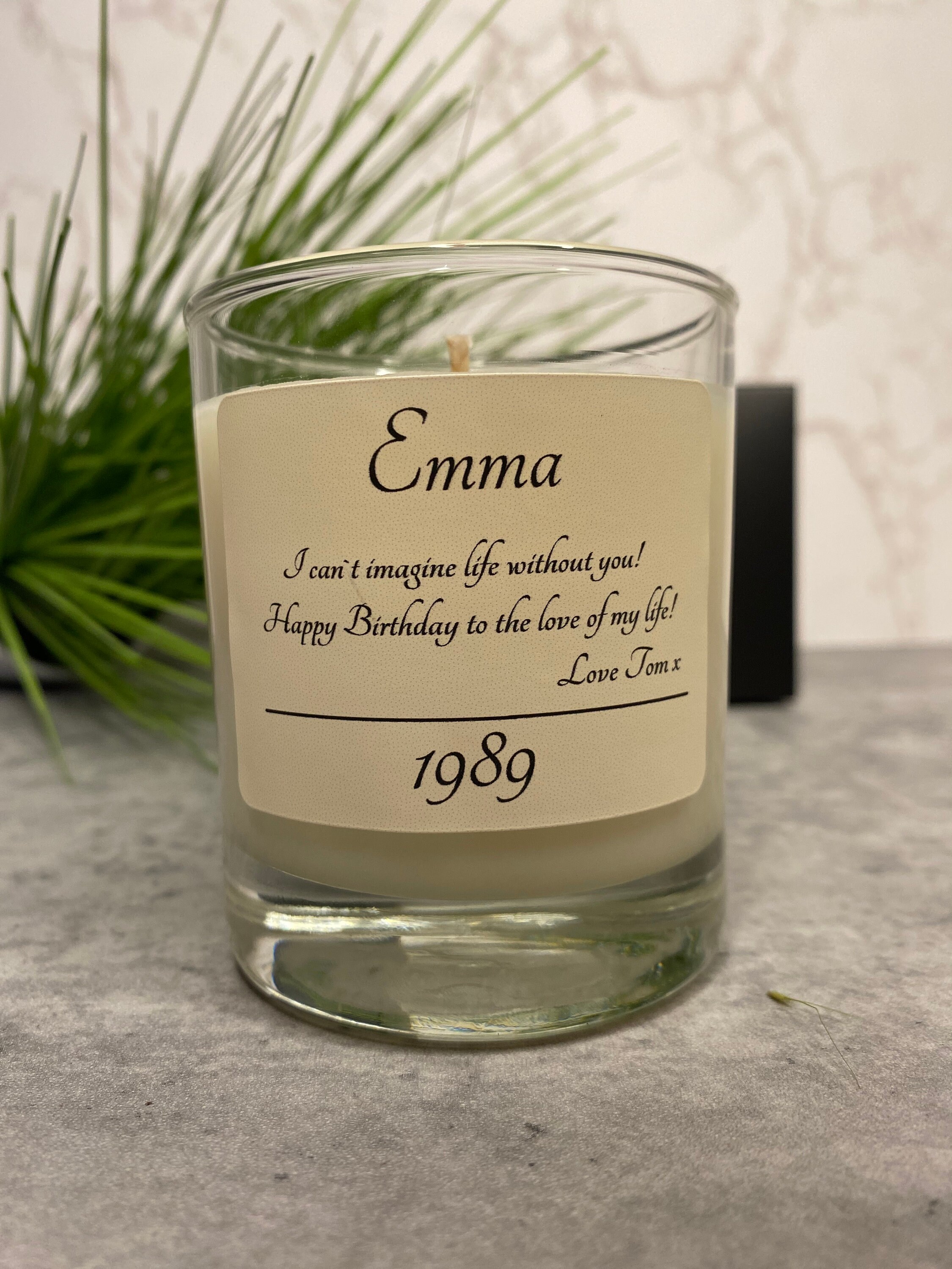 Personalised Candle Any age Birthday Gift Scented Candle Etsy