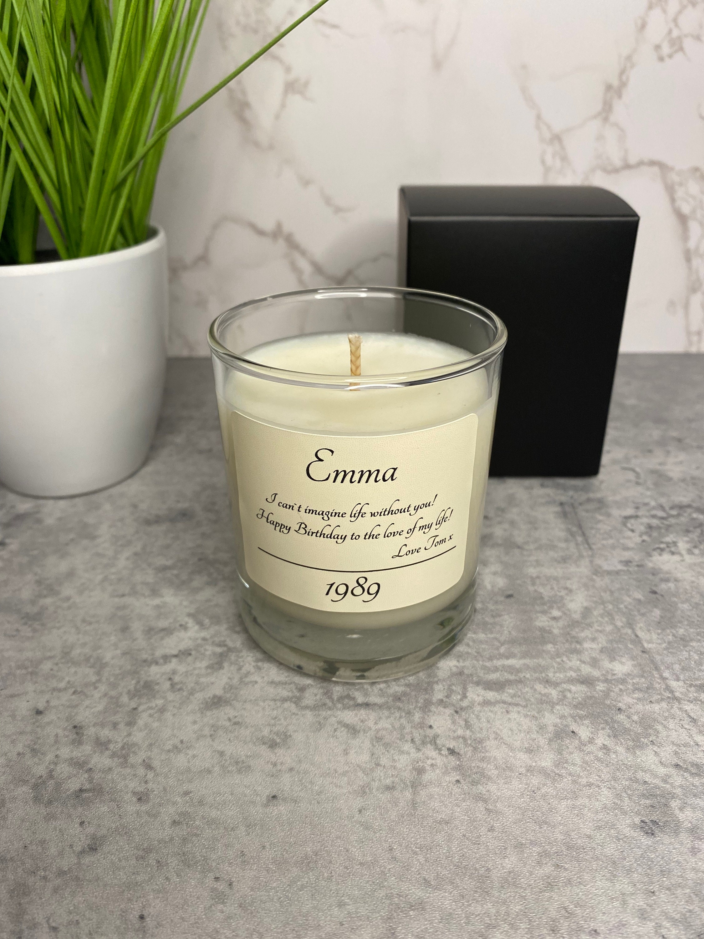 Personalised Candle Any age Birthday Gift Scented Candle Etsy