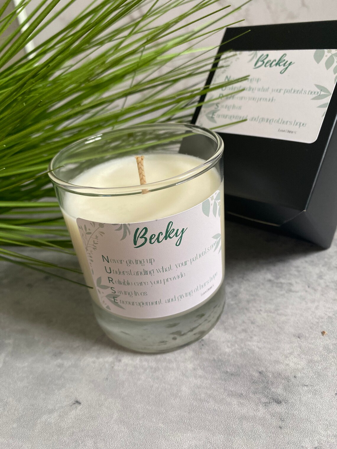 Personalised Gift Thank you NHS Personalised Candle Hand Etsy