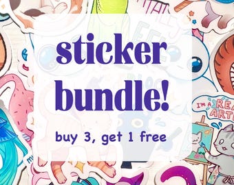 Paquete de pegatinas / Compra 3 y llévate 1 gratis / Oferta de pegatinas