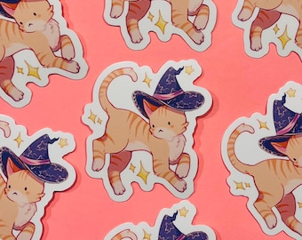 Wizard Cat Sticker | Kitten Sticker | Cute Animal Sticker | Laptop Sticker | Vinyl Sticker