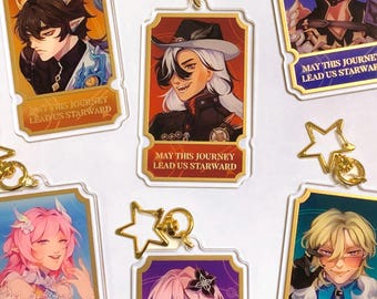 Honkai Star Rail Gold Foil Keychains