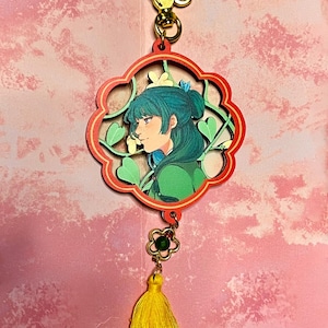 The Apothecary Diaries Wooden Charm with Tassel | Maomao and Jinshi image 3