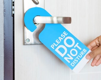 Personalized PVC Door Hanger Sign / Customisable Modern  Door Hanger / Do Not Disturb Sign / B&B, Guest House and Hotel Room Door Sign