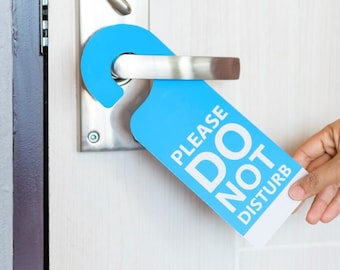 Personalized Plastic Door Hanger, Do Not Disturb, Guest Room Sign