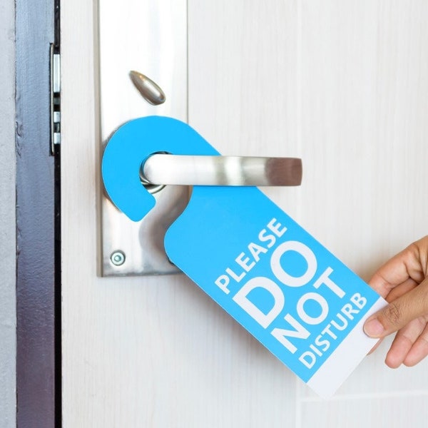 Personalized PVC Door Hanger Sign / Customisable Modern  Door Hanger / Do Not Disturb Sign / B&B, Guest House and Hotel Room Door Sign