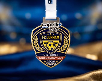 Custom Soccer Tournament MVP Medals, Personalized Team Awards, Acrylic Aluminum (8-10cm)