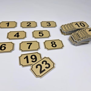 Custom Hotel Room Numbers Sign /Engraved Dibond Apartment Number Plaque/ Modern Office Door Numbers / Hotelsigns / Apartment Label