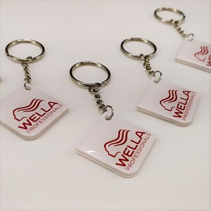 Epoxy Resin Custom Keychain With Logo for Companies / Personalized ...