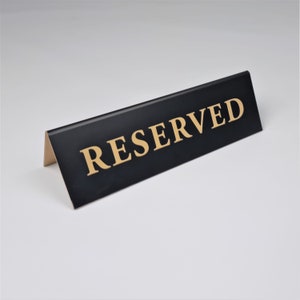 Reserved Sign for Restaurants Bars Cafes / Personalized Reserved Table ...