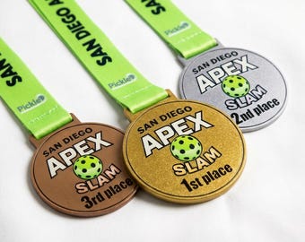Custom Medal Set – Gold Silver Bronze 1st 2nd 3rd Place Awards (Personalized)