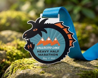 Custom Acrylic Aluminum Race Medals, Unique Shape Event Awards, Personalized Fun Run Medals