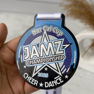 Personalized Cheerleading Metal Medals, Cheerleading Competition Medals, Custom Shape Metal Sport Medals