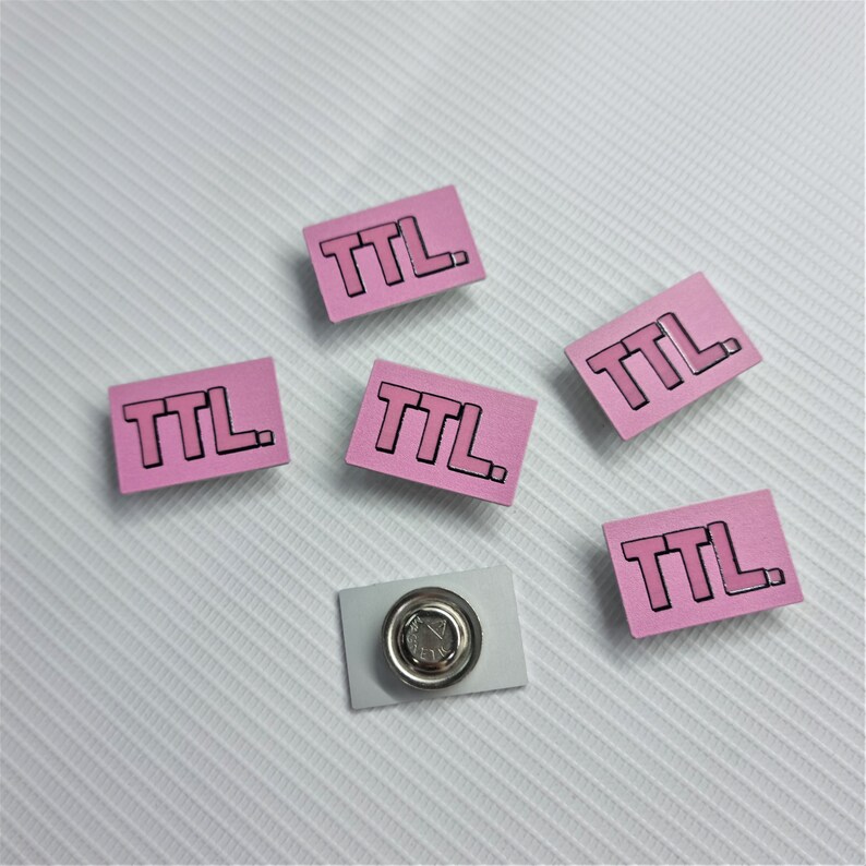 Ttl Letters Contour Cut Aluminum Logo Lapel Pin, Custom Company Badge - Etsy