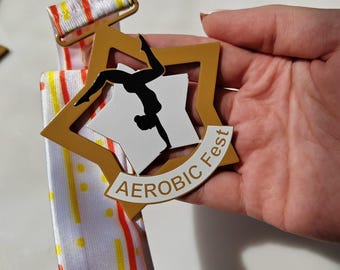 Personalized Star Metal Award Medal, Custom Design