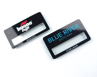 Personalized Aluminum Name Tag | Changeable Employee Badge with Magnet