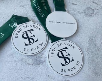 Custom Logo Metal Medal, Double Sided Engraved Corporate Award