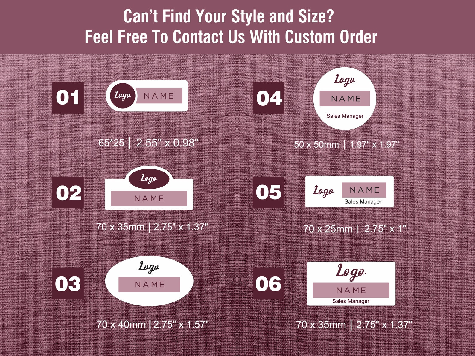 Multiple Use Name Tags Personalized Employee Office Name Etsy