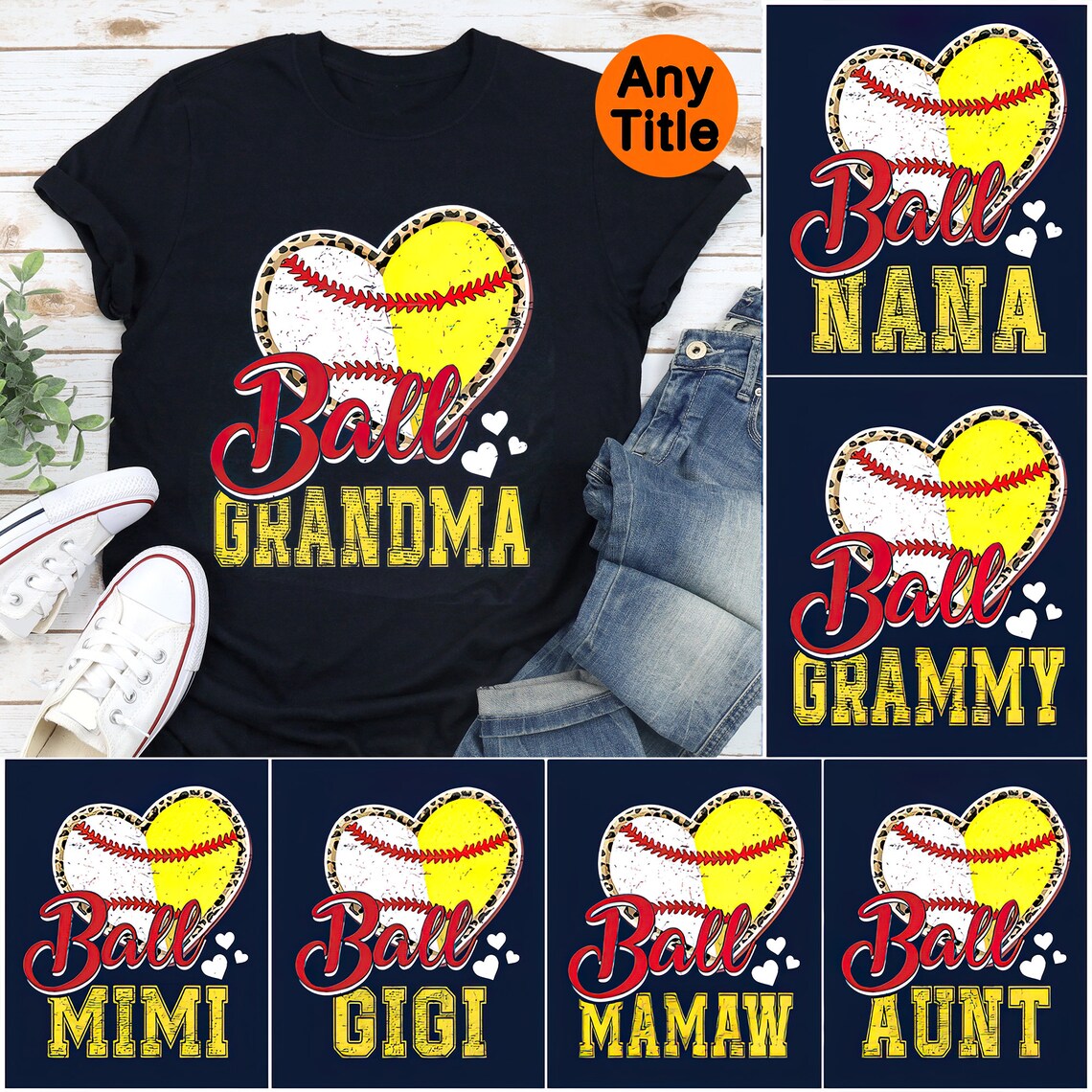 Baseball Softball Grandma Shirt Grandma Baseball Softball Etsy