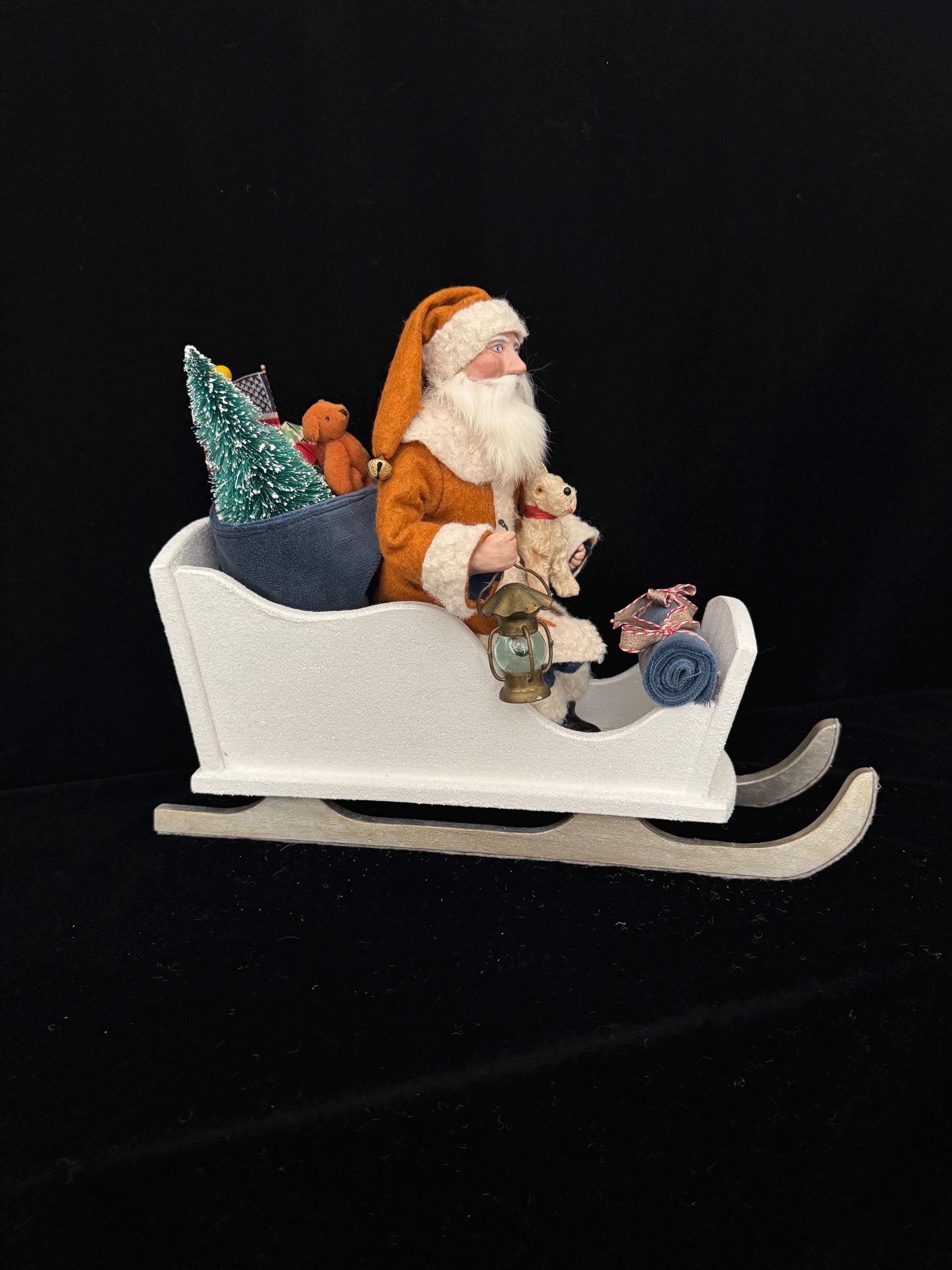 Antique German Santa in Sleigh - Etsy