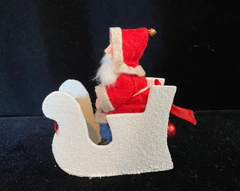 3.5” Replica Vintage German Santa in Sleigh