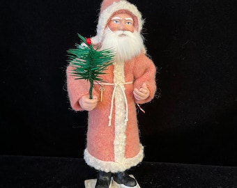 9” Antique Reproduction German Santa Candy Container