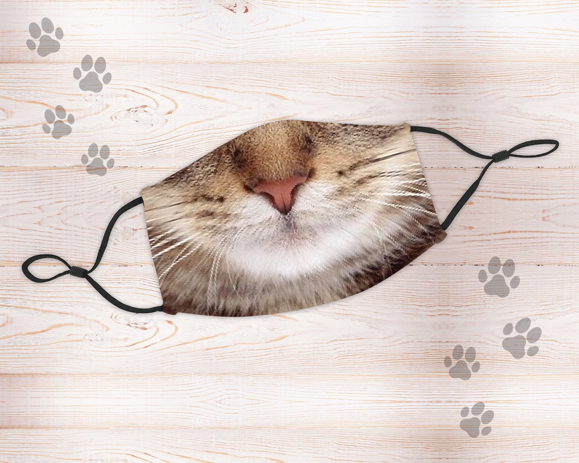 4 Design Funny Cat Face Covering Mask UKAnimal Face MasksCat Etsy